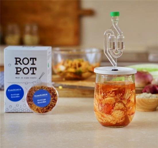Premium Kimchi zuurkoolcontainer probiotische gisting met vacuümdeksel (aardewerk bruin, 11 l, 11 l Premium Kimchi zuurkoolcontainer probiotische gisting met vacuümdeksel (aardewerk bruin, 11 l, 11 l