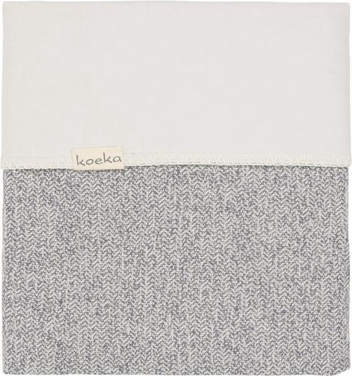 Koeka Baby dekentje wieg Vigo flanel - sparkle grey - 75x100cm