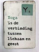 Houten Magneet 6x9 cm Yoga