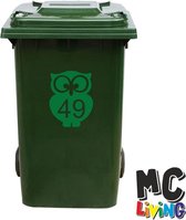 Kliko Sticker / Vuilnisbak Sticker - Nummer 49 - 17 x 22 - Groen