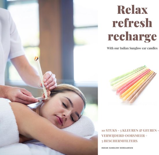 10 stuks natuurlijke Hopi oorkaarsen met zuivere bijenwas - biologisch katoen en essentiële olie - Oorkaarsen Traditionele Therapie - Earcandles - Ear candle - Oorkaars + Beschermfilters