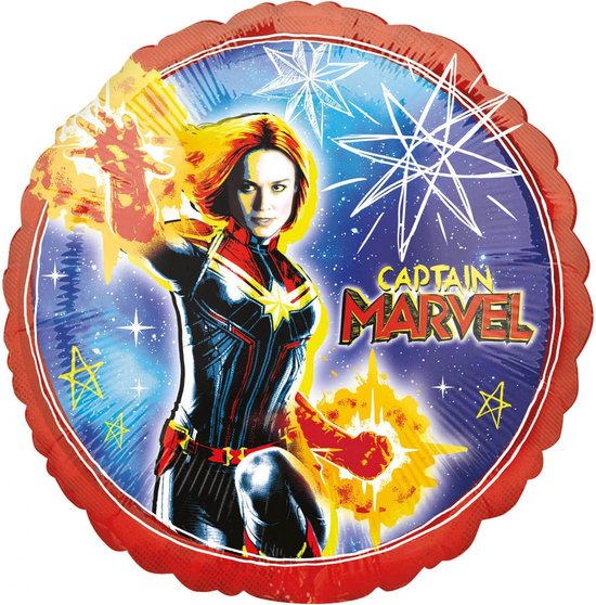 AMSCAN - Aluminium Captain Marvel ballon 43 cm - Decoratie > Ballonnen