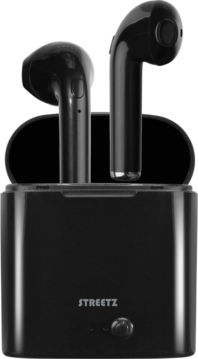 STREETZ TWS-0007 Volledig draadloze in-ear oordopjes - Met oplaadcase - Bluetooth 5 - Zwart