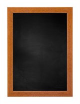 Zwart Krijtbord met Houten Lijst - Kersen - 43 x 63 cm - Lijstbreedte: 20 mm - Vlak