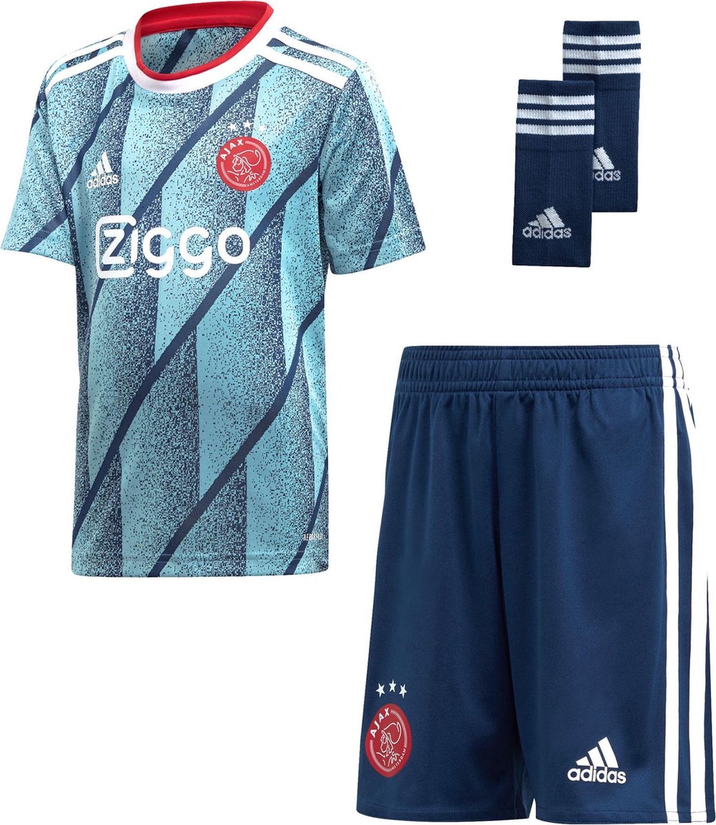 adidas Ajax minikit Uit 2020-2021 - Ijsblauw - Maat 110 | bol.com