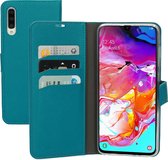 Mobiparts Saffiano Wallet Case Samsung Galaxy A70 Turquoise