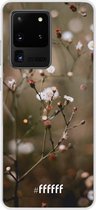 Samsung Galaxy S20 Ultra Hoesje Transparant TPU Case - Flower Buds #ffffff
