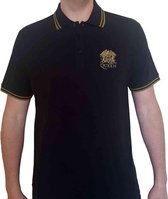 Queen Polo shirt -M- Crest Logo Zwart