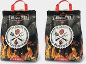 4x 3 kg Globaltic PRO BBQ briketten van berkenhout.