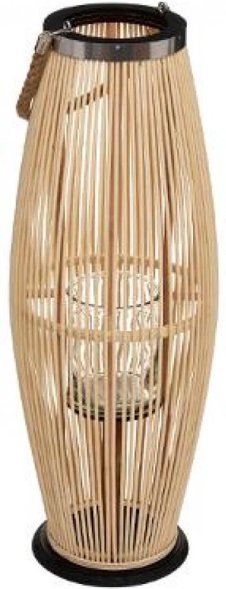 ZuidAmerika reflecteren regionaal windlicht - lantaarn bamboe met glas - GROOT - 72 CM H | bol.com