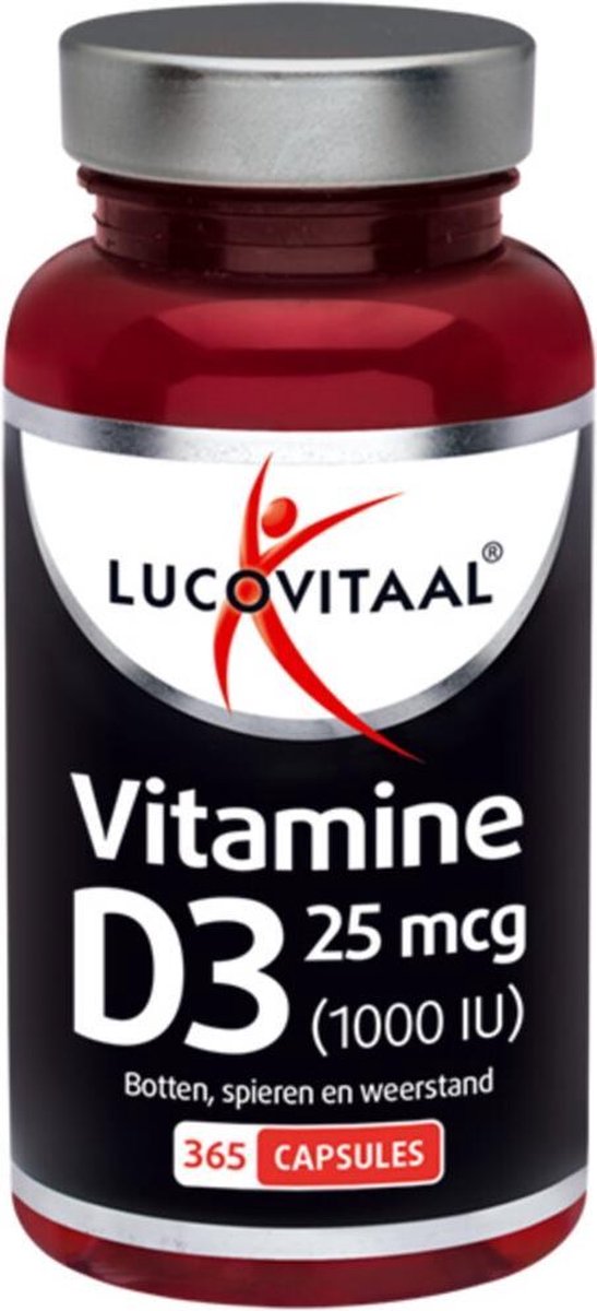 Lucovitaal Vitamine D3 25 microgram Voedingssupplement - 365 capsules - Lucovitaal