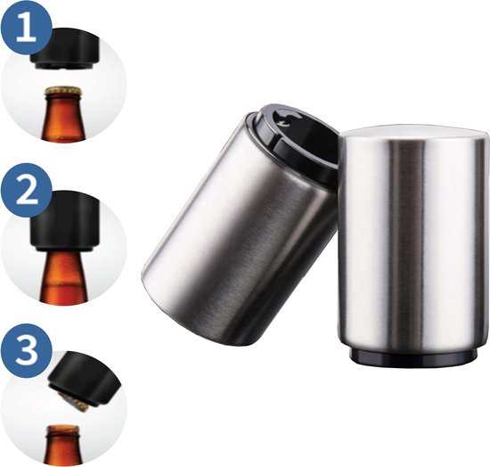 Flessenopener - Flesopener - Fles - Bier - Automatische fles opener - Opener - Bieropener - Luxe flesopener - Magnetische flesopener - Magnetisch - Dopopener - Schroefdopopener - Doppen verwijderen - Druksysteem - - CM Lifestyle