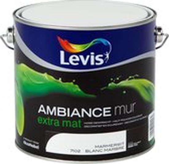 Peinture pour les murs Levis Ambiance Extra Mat - Blanc Marbre - 2,5 L