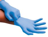 Nitril handschoenen kleur blauw maat L