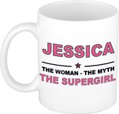 Jessica The woman, The myth the supergirl cadeau koffie mok / thee beker 300 ml