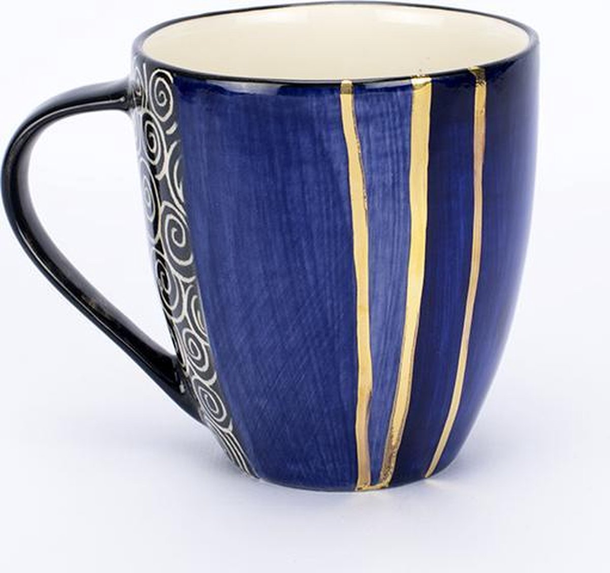 Koffiemok / Theebeker - Koffiekopjes - Letsopa Ceramics - Model: Paars-Oranje | Handgemaakt in Zuid Afrika - hoogwaardig keramiek - speciaal gemaakt door Letsopa Ceramics voor Nwabisa African Art - Prachtig om kado te doen of zelf te gebruiken