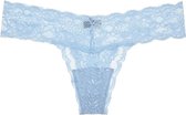 Cosabella Never Say Never Low Rise Cutie Bow String - SORRENTO BLUE - Maat O/S