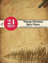 Vintage Christmas Sheet Music Scrapbook Paper - 24 Double-sided Sheets