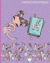 E Composition Notebook: Monogrammed Initial Primary School Wide Ruled Interior Notebook