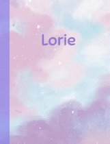 Lorie: Personalized Composition Notebook - College Ruled (Lined) Exercise Book for School Notes, Assignments, Homework, Essay