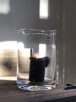 Windlicht met gekartelde rand 24 cm hoog Pomax helder glas