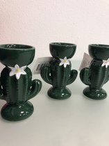 Waxine lichthouder cactus (set van 3)