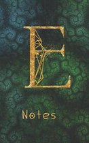 E Notes: Monogram Initial Letter E Write and Color Journal For Women