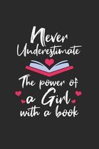 Power of a girl with books Notebook