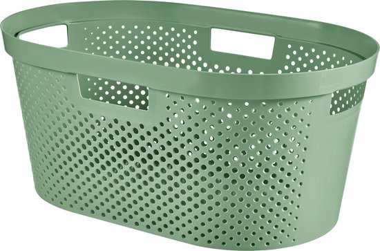 Panier à Linge Curver Infinity Recycled Dots - 40L - Vert