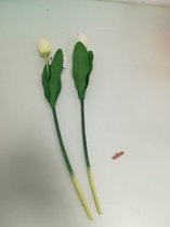 2 kunst tulpen - wit - 50 cm