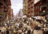 Poster Mulberry Street - New York Manhattan - Large 50x70 cm - Vintage - Verenigde Staten