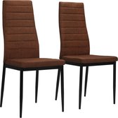 Eetkamerstoelen 2 stuks (Incl LW anti kras viltjes) - Eetkamer stoelen - Extra stoelen voor huiskamer - Dineerstoelen - Tafelstoelen - Huiskamer stoelen