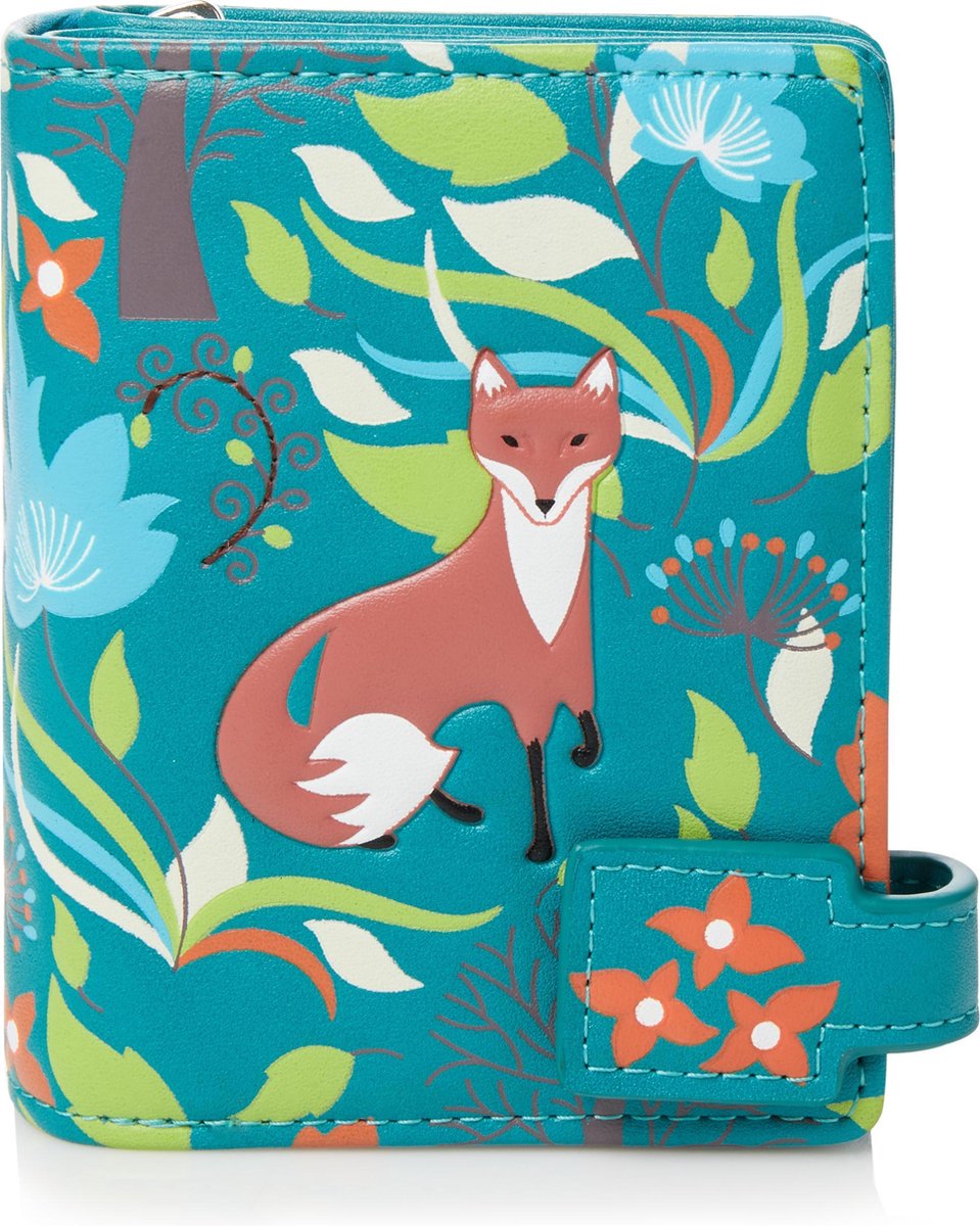 Shagwear Portemonnee - Compact Beugelportemonnee - Dames - Kunstleer - Forest Fox (009963sm)