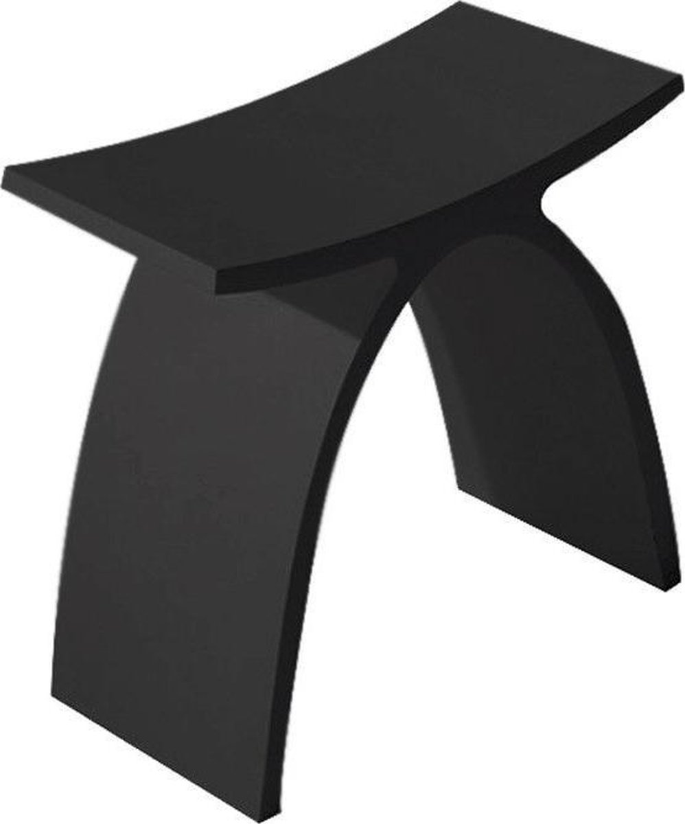 Diamond Line Luci Douchekrukje Solid Surface Mat Zwart