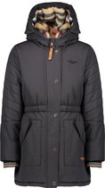 Nono Meisjes Winterjas - Jet Black - Maat 110
