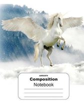 Unicorn Composition Notebook: Wide Ruled Extra Large 8'' x 10'' Wide Lined Paper Exercise Book 120 pages