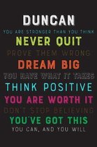 Duncan You Are Stronger Than You Think Never Quit Prove Them Wrong Dream Big You Have What It Takes Think Positive You Are Worth It Dont Stop Believin