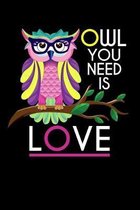 Owl You Need Is Love: Lined A5 Notebook for Animal Bird Lovers