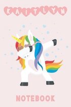 Kaitlyn: Unicorn Blank Lined Journal Notebook For Girls, 6 x 9, 110 Pages Perfect For Journaling, Notes, Diary & Doodling, Name