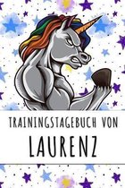 Trainingstagebuch von Laurenz: Personalisierter Tagesplaner für dein Fitness- und Krafttraining im Fitnessstudio oder Zuhause