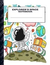 Explorer's Space Notebook: Boys' and Girls Fun Handwriting and Printing Practice Notebook for Grades K-2-3