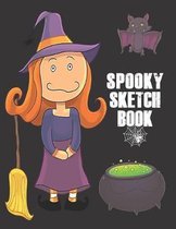 Spooky Sketchbook: Cute Halloween Gift Book, large 8.5 x 11in pages for drawing doodling sketching or making memories
