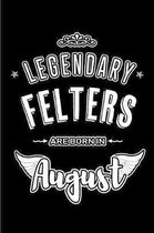 Legendary Felters are born in August: Blank Lined Birthday in August - Felting Passion Journal / Notebook / Diary as a Happy Birthday Gift, Anniversar