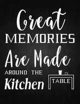 Great memories are made around the kitchen table: Recipe Notebook to Write In Favorite Recipes - Best Gift for your MOM - Cookbook For Writing Recipes