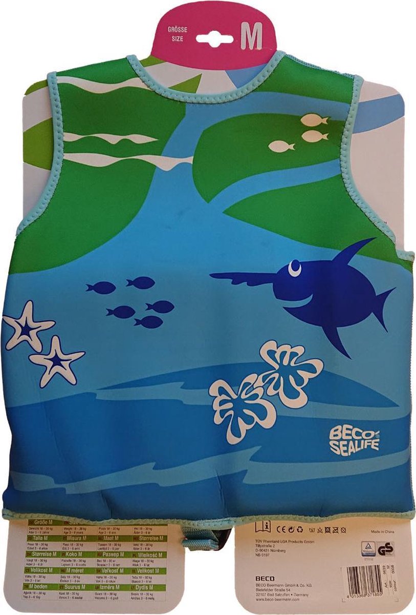 BECO - SEALIFE® Zwemvest kind - Drijfvest voor kinderen van 18 - 30 kg - Blauw/Groen — afbeelding 5