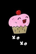 XoXo: small lined Cupcake Notebook / Travel Journal to write in (6'' x 9'') 120 pages