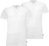 Levi's - T-shirt Ronde Hals Wit 2Pack - Heren - Maat L - Slim-fit