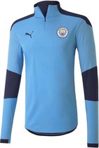 Puma Manchester City Sportshirt - Maat S  - Mannen - donker blauw/licht blauw