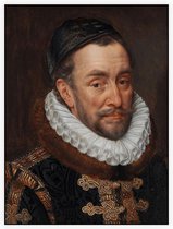 Portret van Willem I, prins van Oranje, Adriaen Thomasz. Key - Foto op Akoestisch paneel - 90 x 120 cm