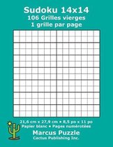 Sudoku 14x14 - 106 Grilles vierges: 1 grille par page; 21,6 cm x 27,9 cm; 8,5 po x 11 po; papier blanc; num�ros de page; Number Place; Su Doku; Nanpur